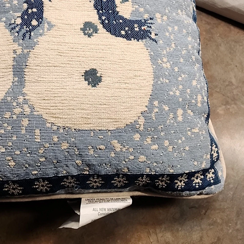 Tapestry Pillow Snowman Blue Snowmen 16